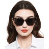MARE AZZURO Oversized Reader Sunglasses 2.0+ Women Large Cat Eye