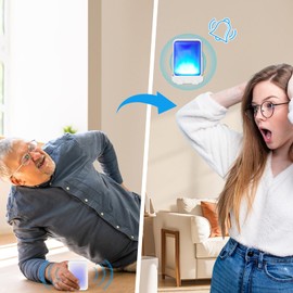 Wireless Caregiver Pager Nurse Alert System SOS Call Button Flashing Pager Nurse Calling Alert System with 28 Melodies 4 Adjust Volume Levels for Patients Seniors Elderly