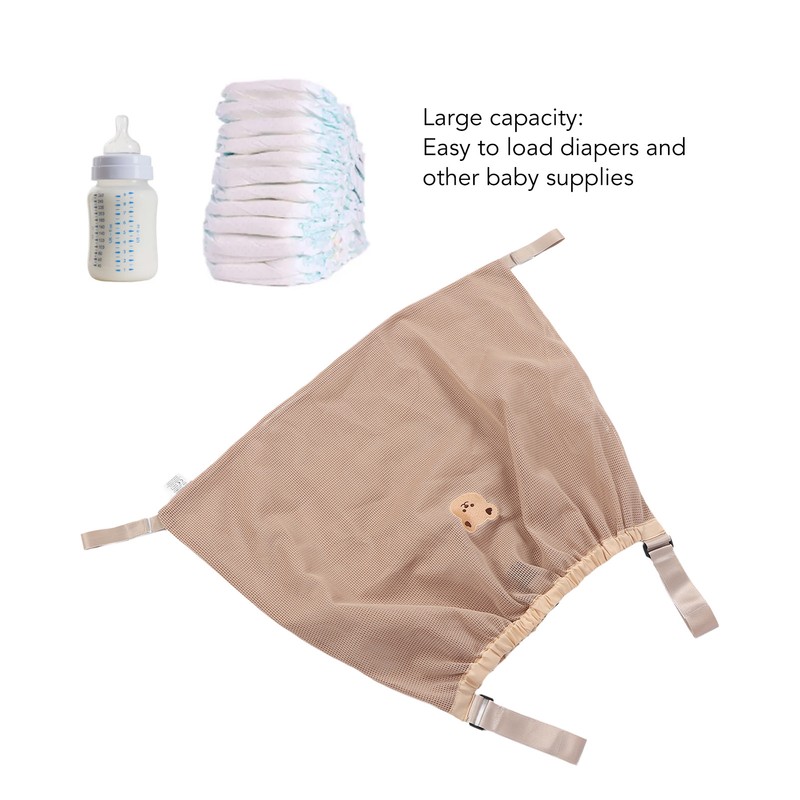 Storage Bag Polyester Fiber Waterproof Multifunctional Stroller Organizer Diaper Bag
