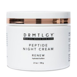 DRMTLGY DRMTLGY Peptide Night Cream Face Moisturizer. Fragrance Free and Oil Free Hydrating Facial Moisturizer for All Skin Types. 2.1 oz