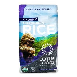Lotus Foods Organic Forbidden Rice - Black Rice Organic, Purple Rice, Black R...