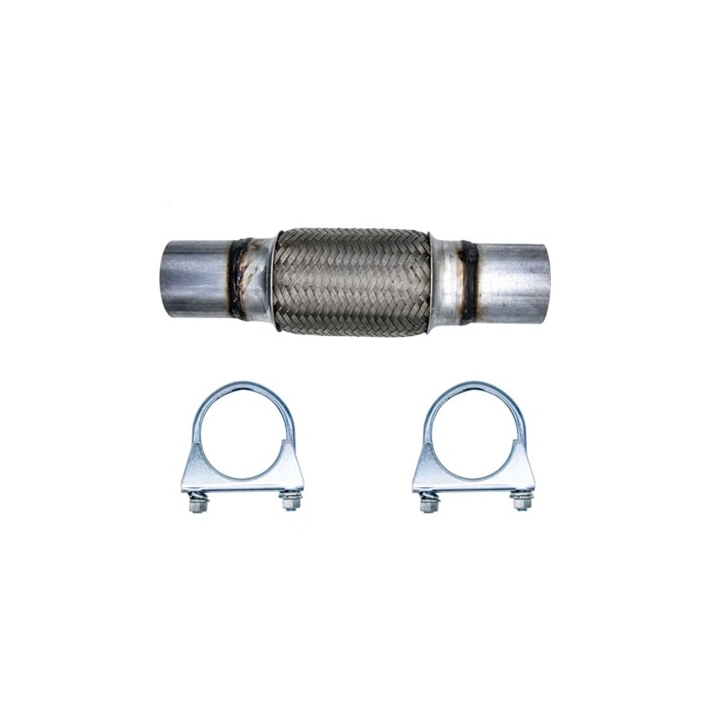 Tutuxio Exhaust Flex Pipe ID 2.5"x6"x10" with 2pcs U-Bolt Clamps,