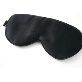 Mission Sweet, Pure Mulberry Silk Eye Mask/Eye Cover, Blindfold (1,Black)