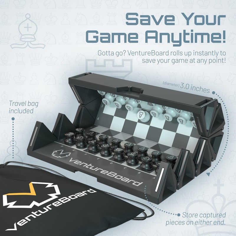 VENTUREBOARD 6 Inches Magnetic Unique Chess Set Board Game -
