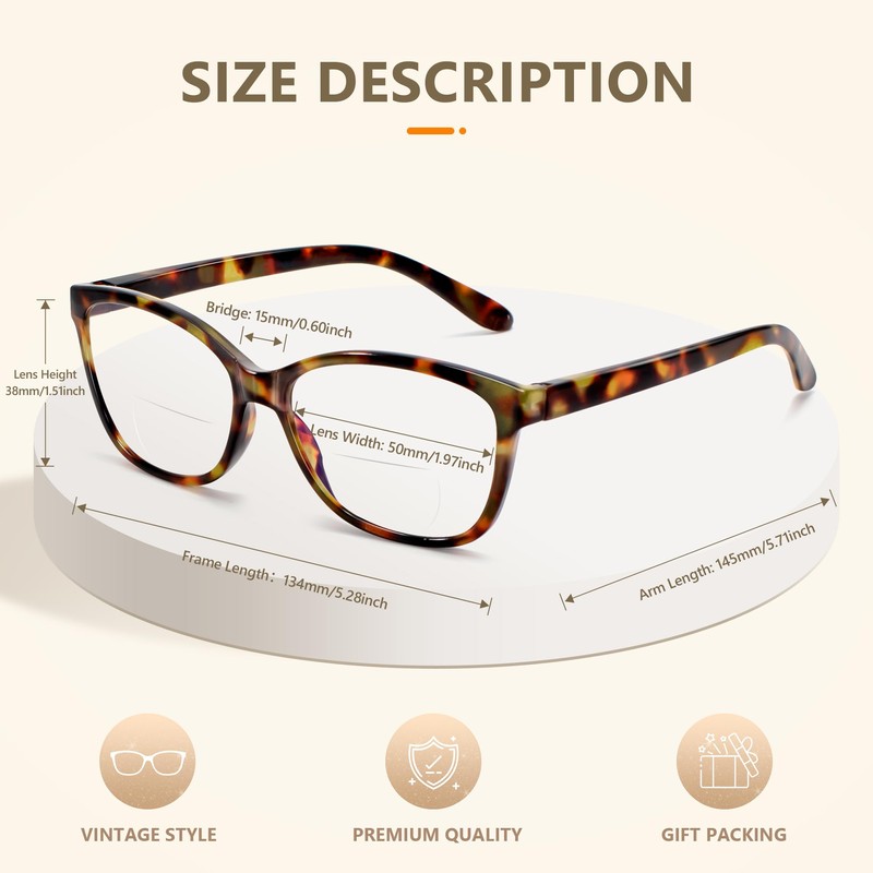 EASY LEAD - Gafas de sol bifocales de lectura para