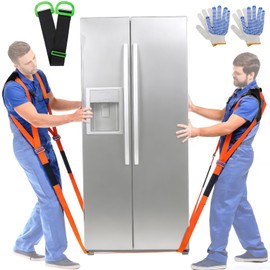 Furniture Moving Straps,Lifting Straps for 2 Movers,Adjustable Moving Strap Padded Back Support Easily Moving Furniture,Appliances,Mattresses,Heavy Objects up to 880lbs
