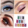 TEHAUX 12pcs Nail Art Powders Colors Glitter Sequins Manicure Glitter