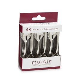 Mozaik Mini Recyclable Tasting Spoons, Silver (643114)
