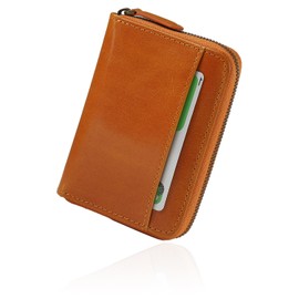 LS LASIEM Men's Wallet, Mini Wallet, Small, Compact, Chabby, Camel