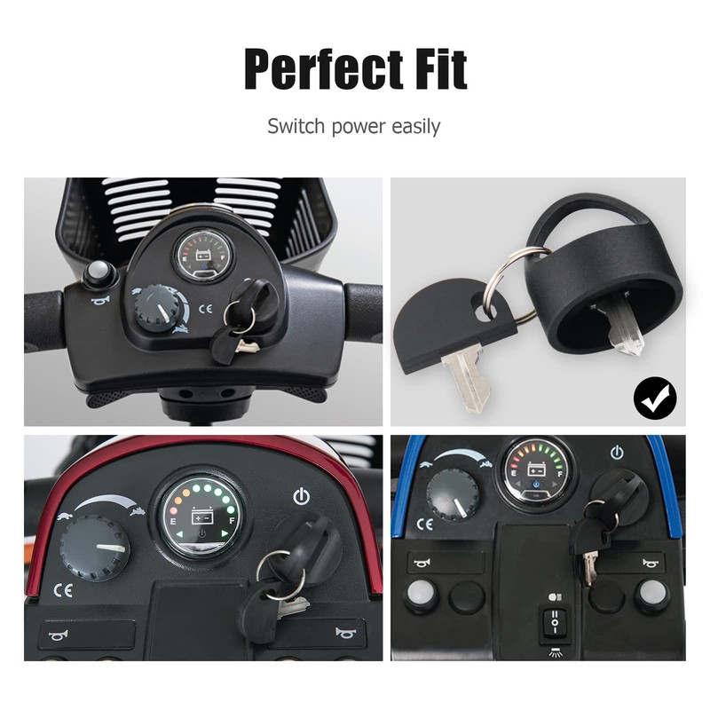 Easy Pull Key for Pride Mobility Scooter, Key Replacement Parts