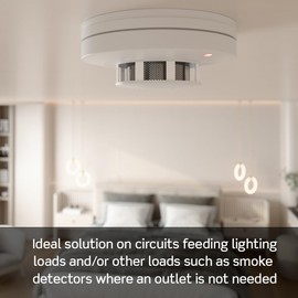 Leviton Blank Face AFCI, 20 Amp, Self Test, LED Indicator Light, Provides AFCI Protection Where an Outlet is not Needed, AFRBF-I, Ivory