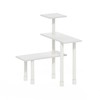 Furinno Turn-N-Tube 3-Tier Multipurpose Corner Countertop Organizer Shelf, White/White