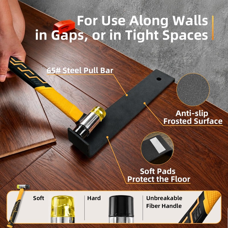 YiBaiBrush Floor Gap Fixer Tool Set, 4 Pack, for Smooth-Surface