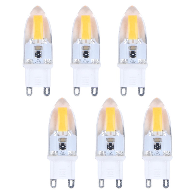6PCS G9 LED COB Light Bulb 500LM Ceiling Lamp Bulb