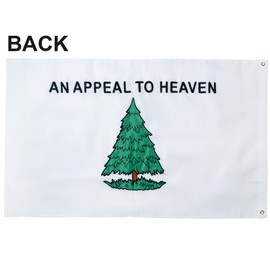 SYII An Appeal to Heaven Flag 3x5 Ft Outdoor, Embroidered Double Sided 3 Ply Pine Tree Flags with 2 Brass Grommets, Heavy Duty Durable Nylon Vibrant Print Indoor Banner