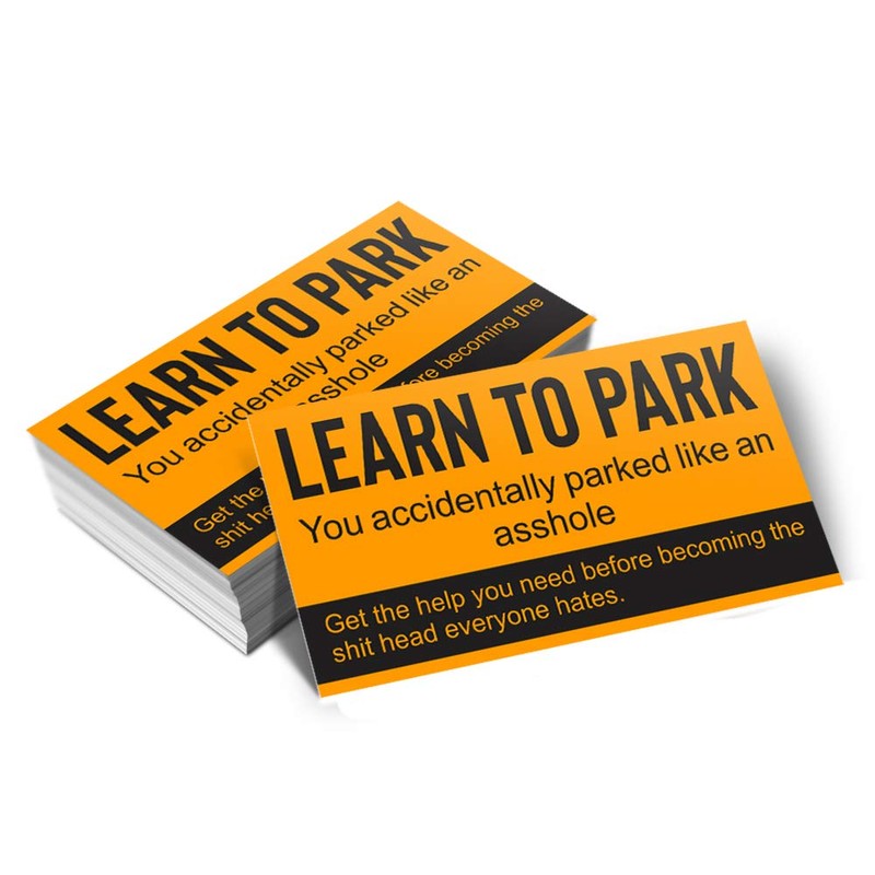 Learn To Park - Bad Parking Business Cards (Pack of