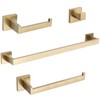 TURS Brushed Gold Bathroom Accessory Set 4-Pieces Bathroom Hardware Set
