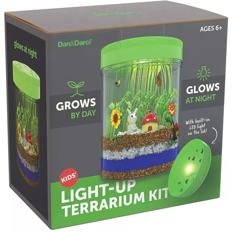 Dan&Darci Light-up Terrarium Kit for Kids with LED Light on