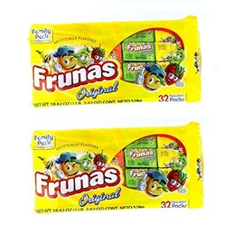 Frunas Original - Caramelo Blando (Fresa, Limon, Naranja, Frutal) - Box of 32 Candies. - 2 PACK.