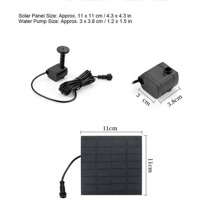 Solar Fountain DC Brushless Mini Water Pump for Landscape Pool