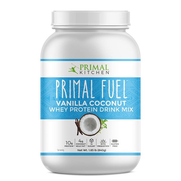 Primal Kitchen Primal Fuel Vanilla Coconut Whey Protein Powder- Updated Contains No Soy - 10g of Protein (1.85 Lbs)