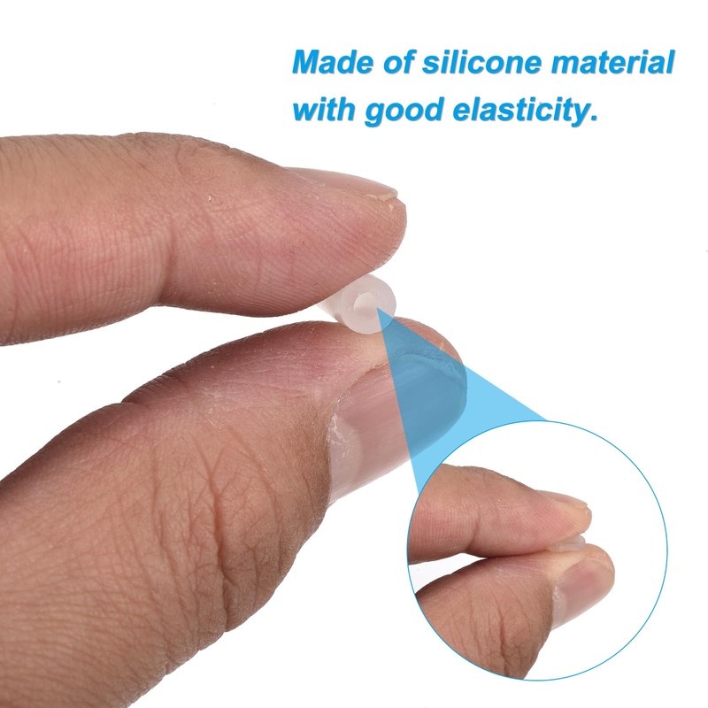 uxcell 28Pcs Silicone End Caps, 2.8mm(1/8") ID 13mm(1/2") Height Round