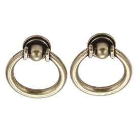 Mgoodoo 2Pcs Ring Knobs Cabinet Knob Drawer Pull Ring Hardware for Kitchen Cupboard Closet Door Handles 1.57 Inch(40mm) Vintage Bronze