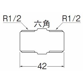 SANEI TS700-13 Stainless Steel Hex Nipple, Nominal 13