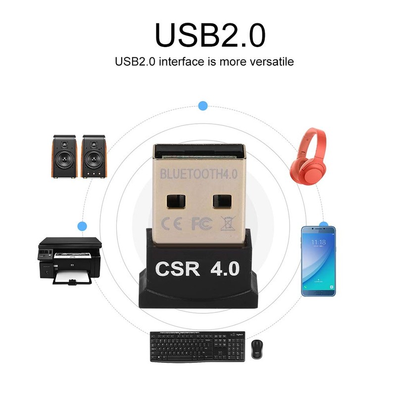 USB Bluetooth Adapter, 3Mbps EDR Dual Mode Bluetooth Dongle, CSR4.0