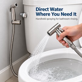 Handheld Toilet Bidet Sprayer Set – Stainless Steel Hand Sprayer for Personal Hygiene & Bathroom Cleaning