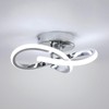 Goeco Modern LED Ceiling Light, 9.8'' 6500K Semi Flush Cool