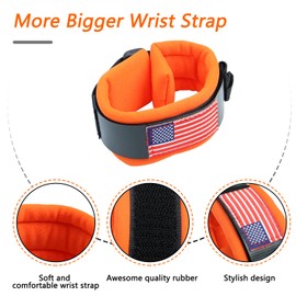 GZZTORES Boat Kill Switch Wrist Strap,Universal Jet Ski Lanyard Floating Wrist Replacement Adjustable Wrist Strap, Orange, Large