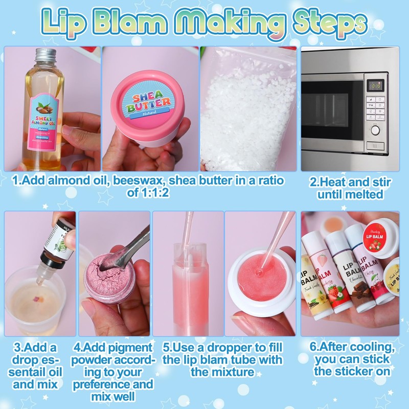 JUYRLE DIY Lip Balm Kit - Make Your Own Natural