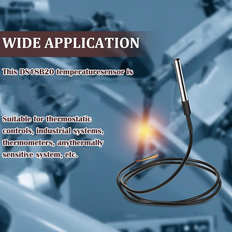 Weewooday DS18B20 1 m/ 3.2 Ft Digital Temperature Thermal Cable
