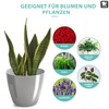 PECZEKO Flower Pot Shiny Plastic Planter Decorative Pot for Large