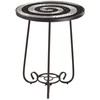 Teal Island Designs Spiral Modern Black Metal Round Outdoor Accent