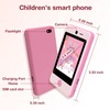 PTHTECHUS Smartphone para niños, pantalla táctil, juguetes electrónicos con cámara,