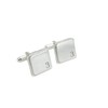 Square Cufflinks with ‘3’ Engraved - 3rd Anniversary