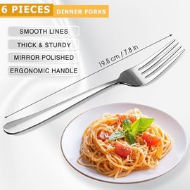 6 Dinner Forks Medium Style