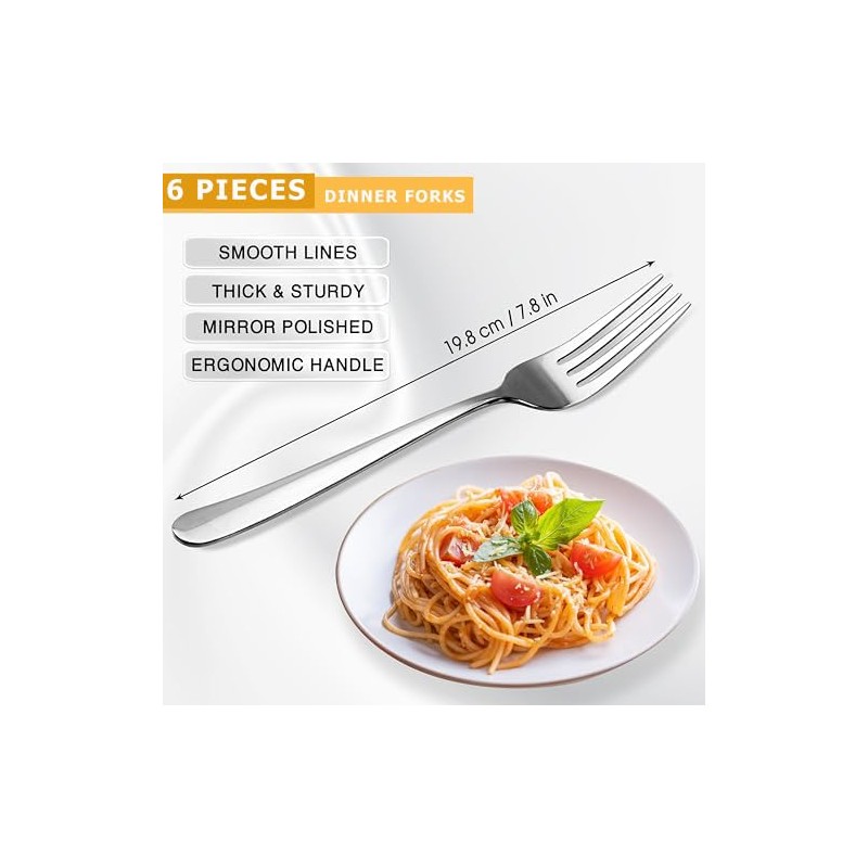 6 Dinner Forks Medium Style