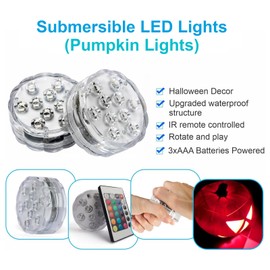 POLENTAT Submersible LED Lights with Remote, 16 Colors 4 Modes Battery Powered Waterproof LED Pool Lights for Inground Pool Above Ground Pool Bathtub Decoration (3 Packs)