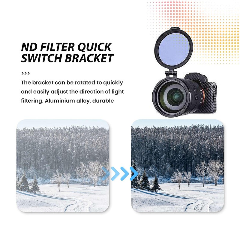 Peakloong ND Quick Release Switch Bracket Lens Filter for DSLR