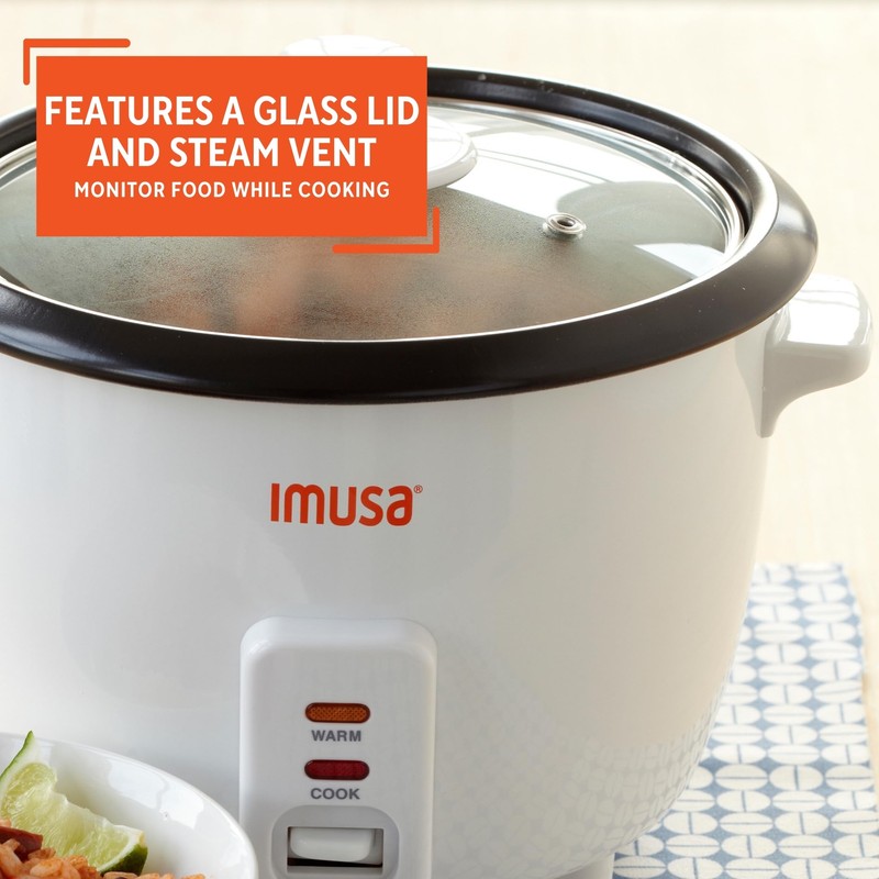 IMUSA USA GAU-00012 Electric NonStick Rice Cooker 5-Cup (Uncooked) 10-Cup