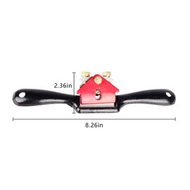 9” Spokeshave Woodworking Hand Tool Hand Planer for Wood Adjustable Spoke Shave Set with 6Pcs Replacement Blades for Wood Craft