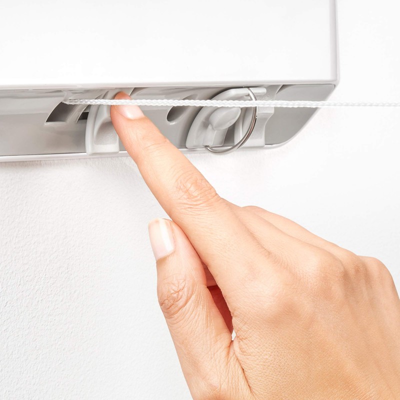 Rayen 39 Tendedero Plegable, Resina, Blanco, 10 m