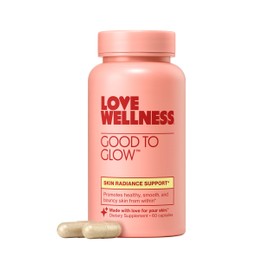 Love Wellness Good to Glow | Collagen Supplement with Biotin, Vitamin C, E, Ashwagandha & Zinc | Promotes Smooth, Glowing & Clear Skin | Enhances Smoothness & Promotes Healthy Skin | 60 Count