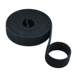 KLEBERINO Velcro Tape on Both Sides, Velcro Cable Ties, High Locking Force, Double-Sided Velcro Tape for Fixing, Bundling (Black, 10 mm x 6 m)