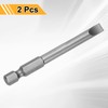 HARFINGTON 2pcs SL6 Slotted Screwdriver Bits 6mm Slotted Tip 1/4"
