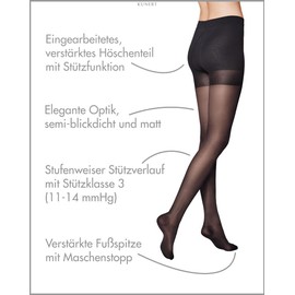 Kunert Women's 348800 Fly & Care Tights, Black (Black 0500), UK 16 (Manufacturer size: 42/44)