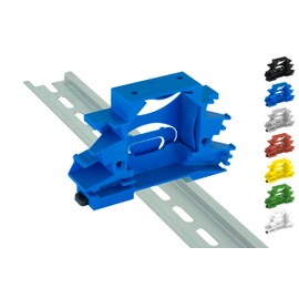 Print Worth 3D Allstar W Universal DIN Rail / Wall Mount / Adaptor for All (Can Mountable) Shelly Actuators and Many Others, for Mounting for 35 mm DIN Rail or Walls (Blue, 1)